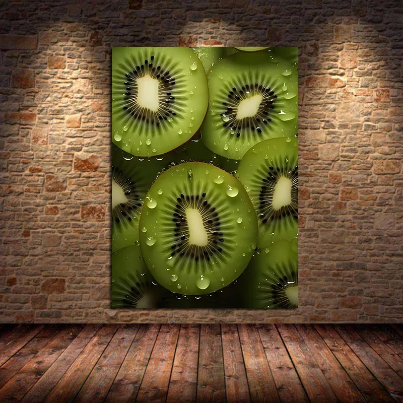 Food Fruit Series Orange Peppers Strawberry Apple Kiwi Art Poster Canvas Painting Wall Prints Picture for Kitchen Home Decor