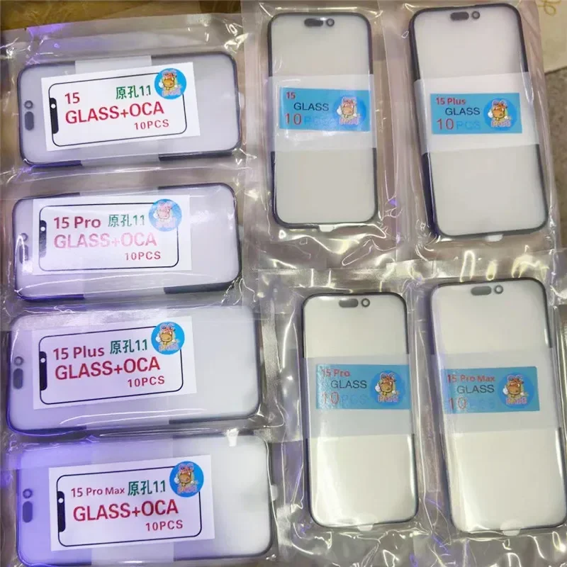 

5PCS Near Original Glass + OCA XF Brand for iPhone 15 15Plus 15Pro 15ProMax LCD Touchscreen Outer Glass Panel Replacement Repair