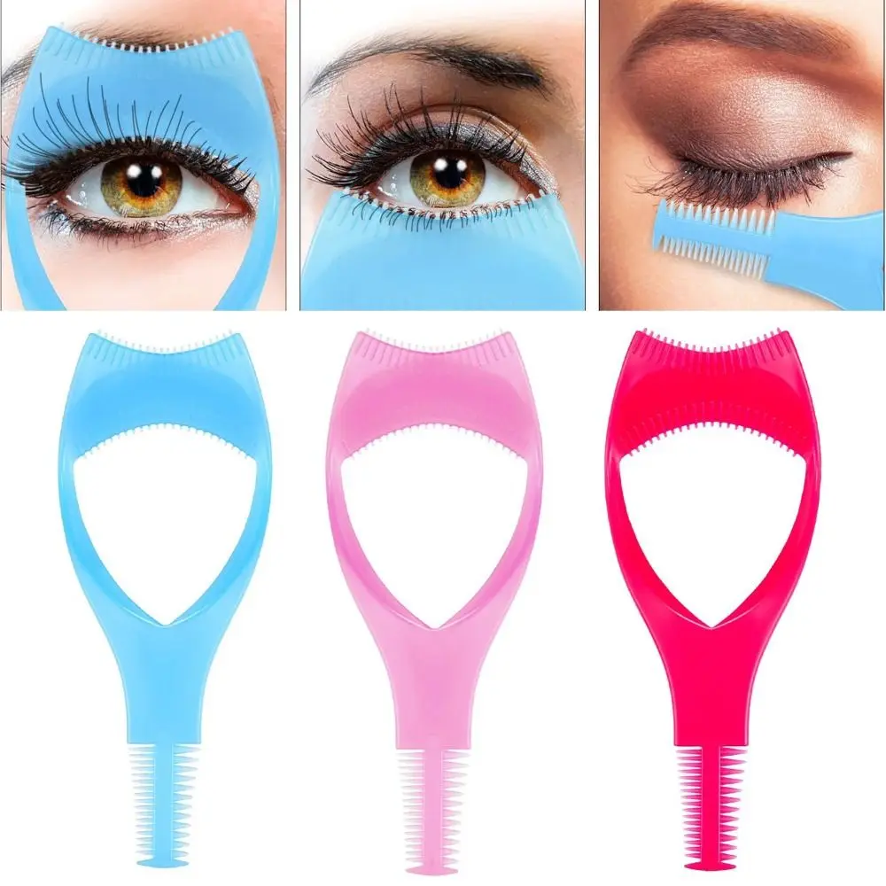 

3 In 1 Eyelash Tools Eyes Makeup Mascara Shield Guard Curler Applicator Comb Guide Card for Beauty Cosmetic Makeup Tools