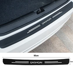 Carbon Fiber Leather Anti-Scratch Bar Car Rear Trunk Door Bumper Guard Plate Protection Strip for Nissan Qashqai J10 J11