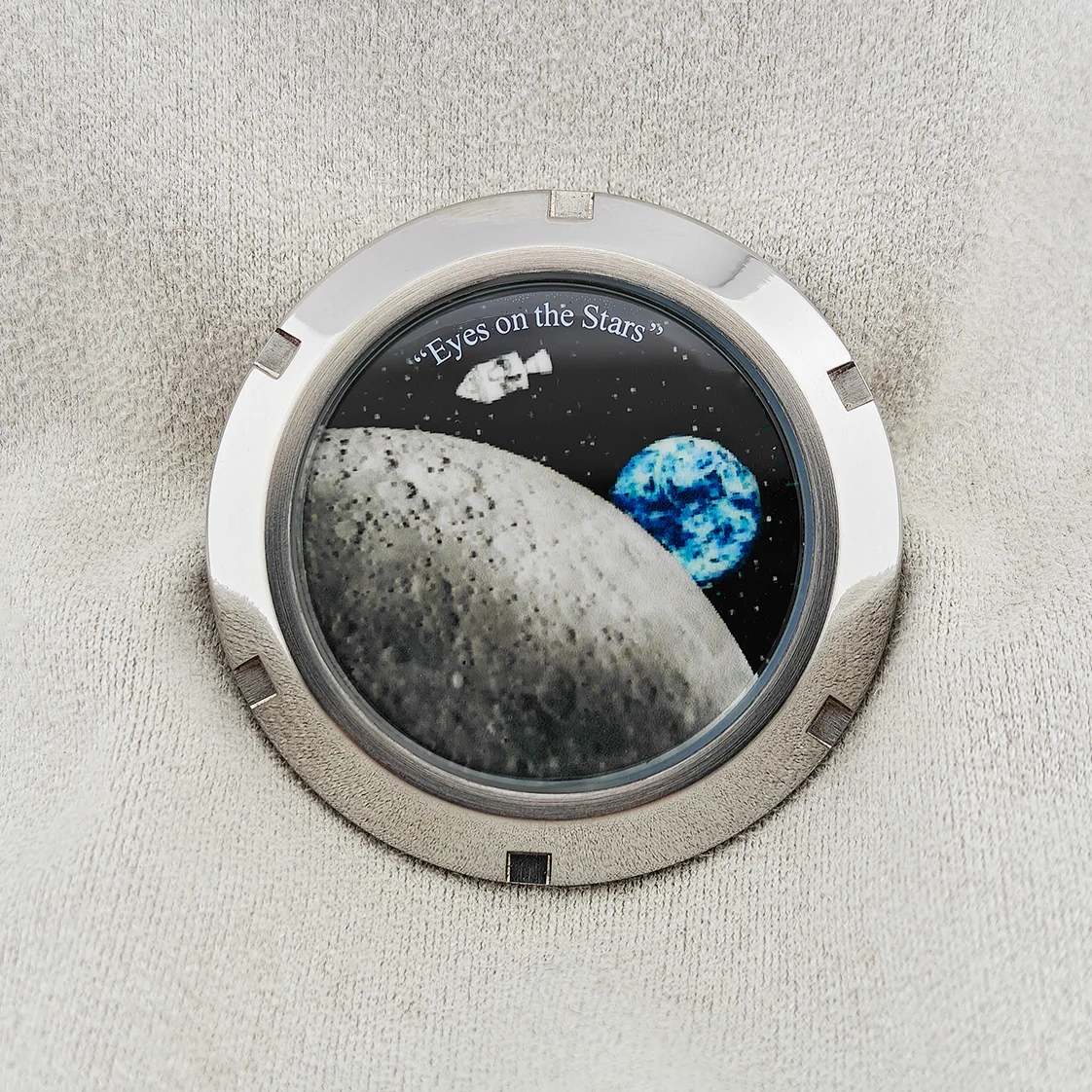 For vk63 37mm Moon Pattern Bottom Cover Detachable Bottom Cove DIY Caser 316L Stainless Steel Back Cover Replaceable Watch Parts