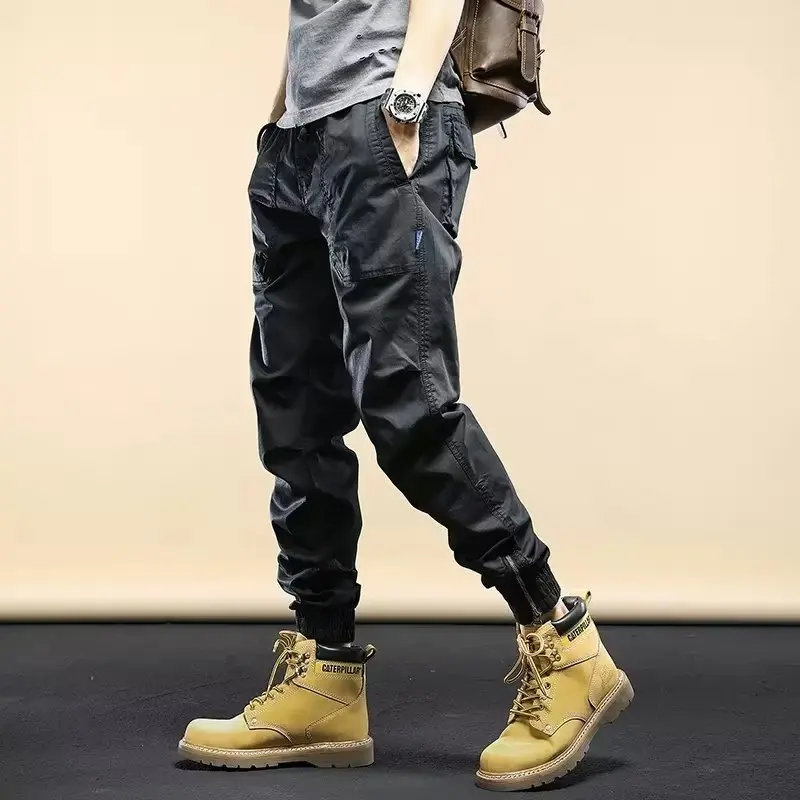 

Autumn And Winter Outdoor Sports Multi-pocket Overalls Cargo Mens Joggers Pants Man Loose Leggings Sweatshirt Gym Clothing