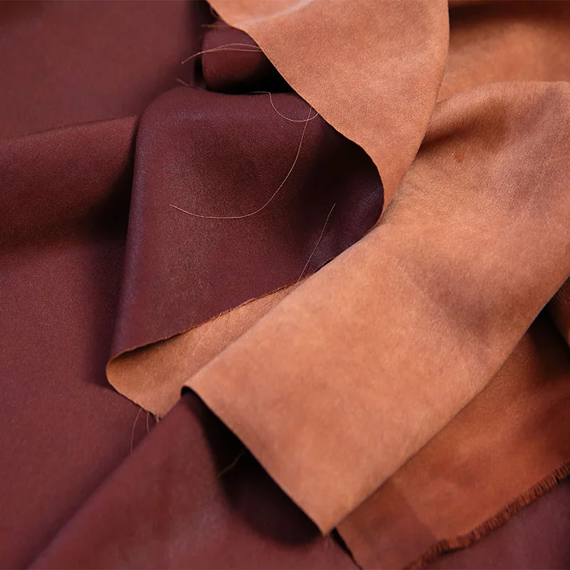 

High Quality Shunde Buttercup Silk 40momme Clothing Designer Cloth Red Brown Real Silk Fabric High-End