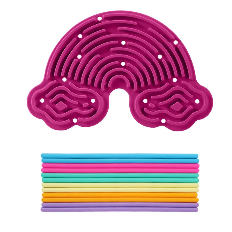 Silikon-Sensorik-Matte zur Stresslinderung, Stressabbau-Spielzeug, Aktivitätsbrett, Puzzle-Spielzeug, Quetsch-Stressabbau-Spielzeug, Fidget-Spielzeug – Detail 19
