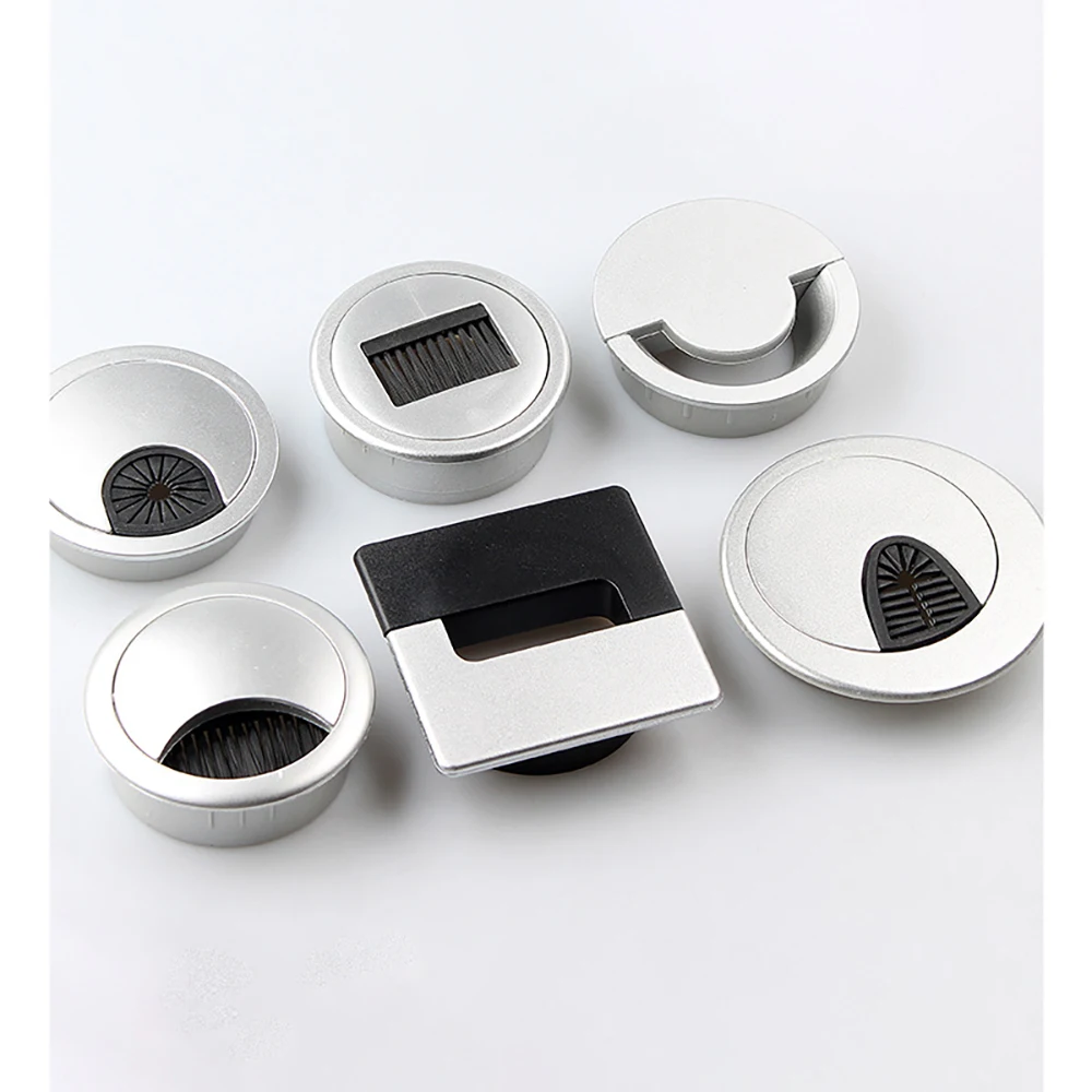 1-10Pcs 50/53/60/65/80mm Desk Wire Hole Cover ABS Plastic Round Cable Box Computer Hole Table Line Hole Cover Decorative