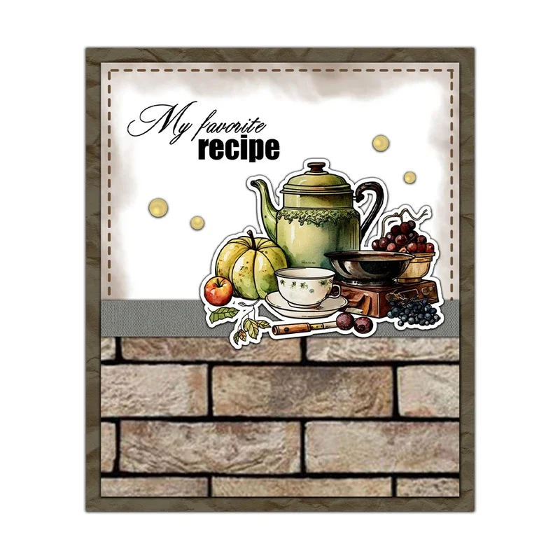 Home Cooking Kitchen Accessories Clear Stamps DIY Scrapbooking Supplies Silicone Stamp For Card Making Albums Decor