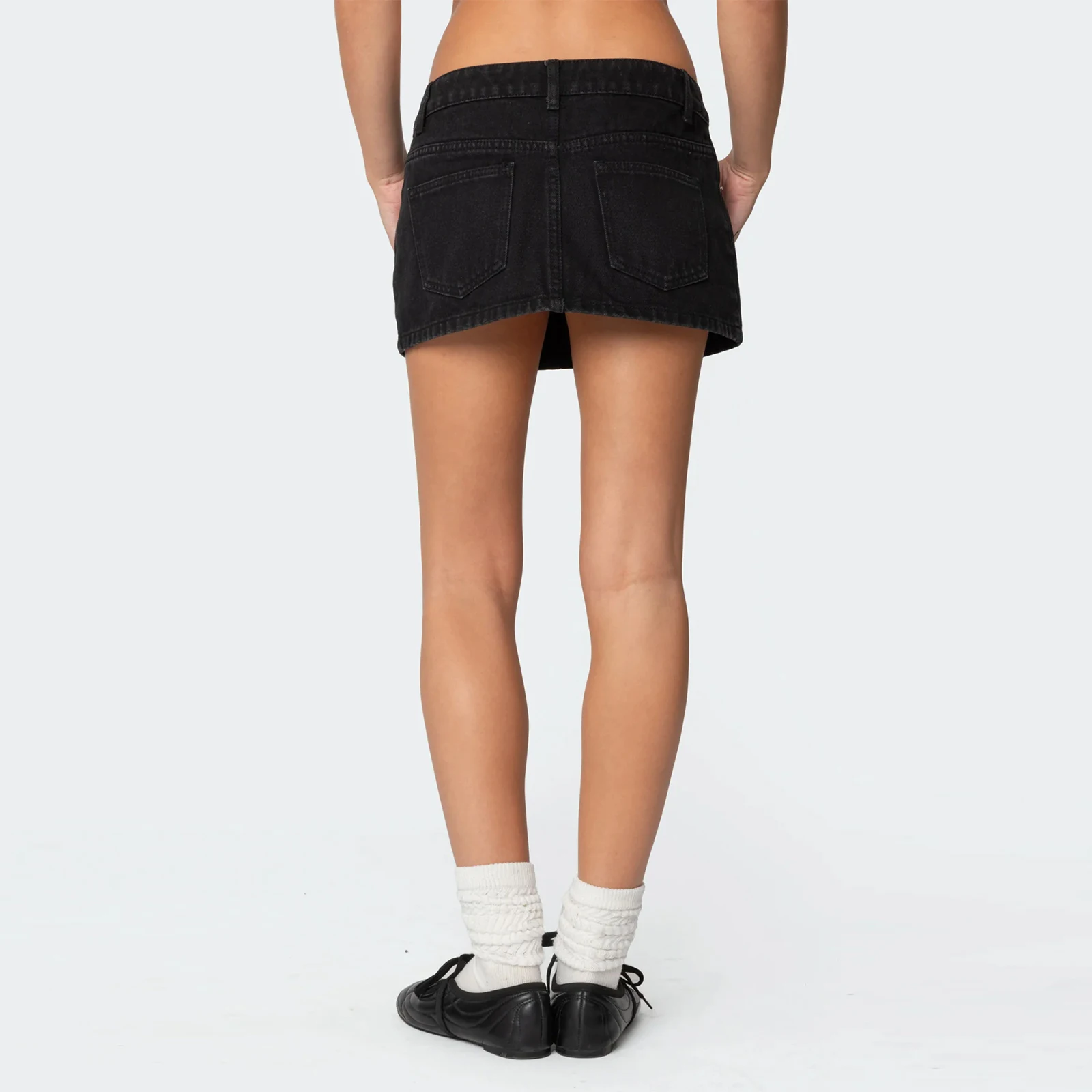 Women Summer Mini Denim Skirts Low Rise Solid Color A-Line Skirt For Beach Vacation Party Daily Wear Outdoor Activity Streetwear