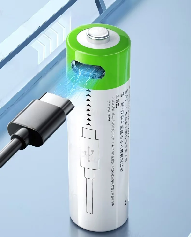 1pcs/lot New 3.7V 2220mWh 14500 Rechargeable Lithium Battery Type-C USB Rechargeable Flashlight Dedicated AA Lithium Battery