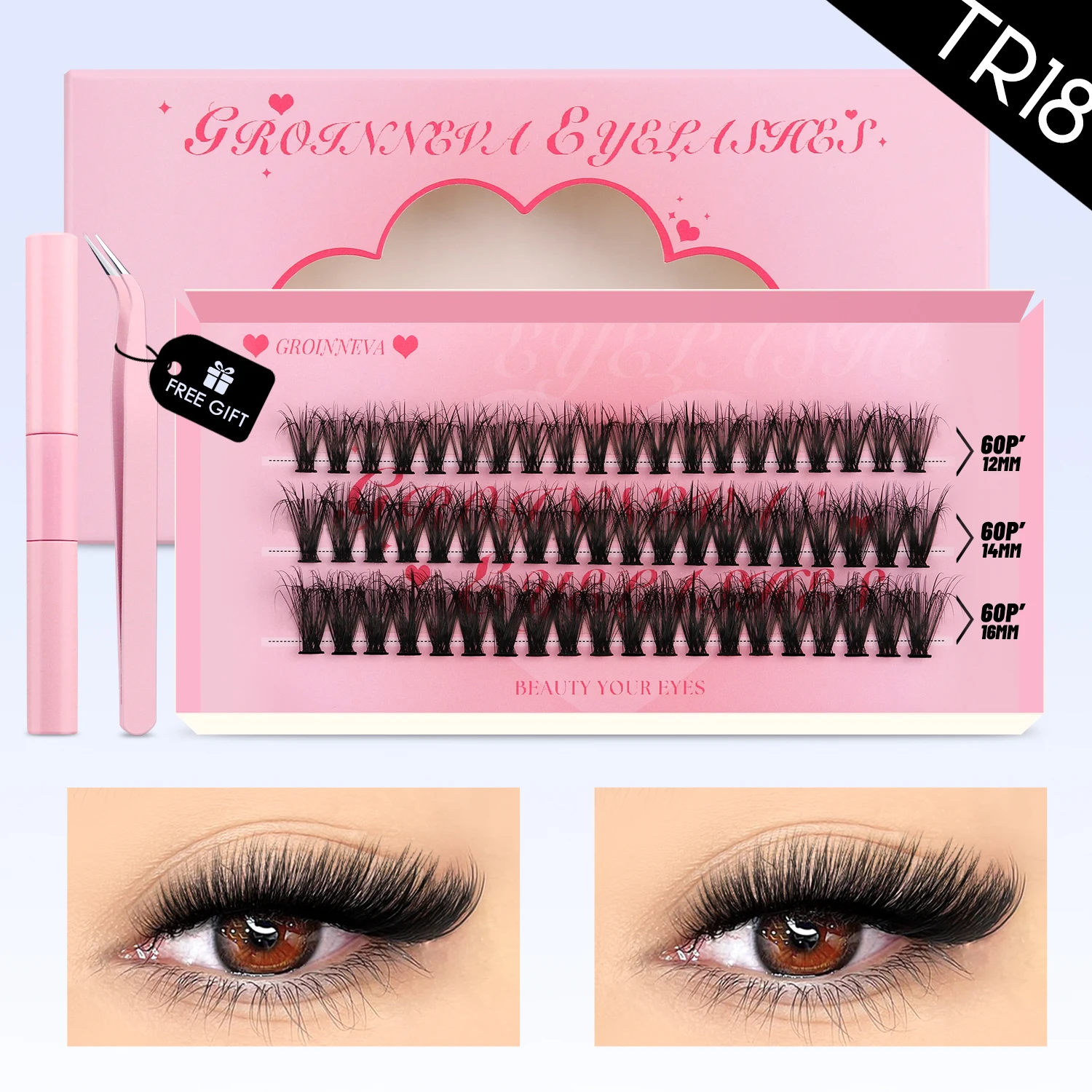 DIY Lash Clusters Set with Bond & Seal