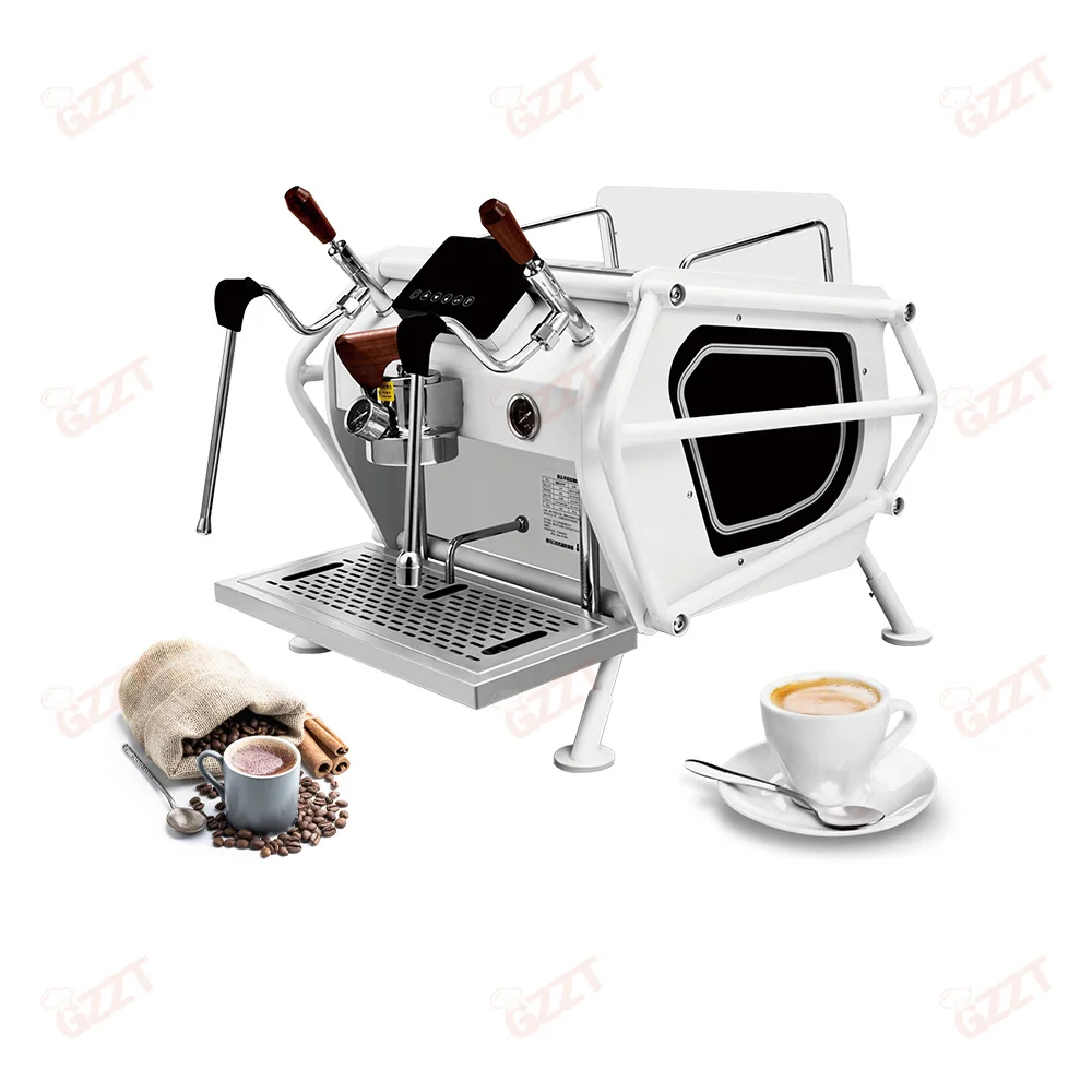 

9Bar Rotary Pump Dual Boiler 1L+4L Commercial Barista Semi-automatic Espresso Single Head Coffee Machine With Display Screen