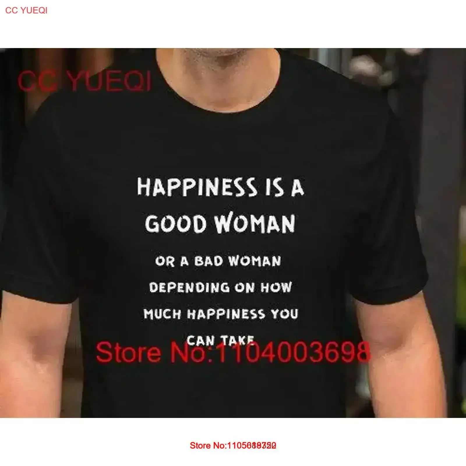 Happiness Is A Good Woman Or Bad Depending On How Much You Can Take Funny T Shirt vintage Washed streetwear Slightly vintage