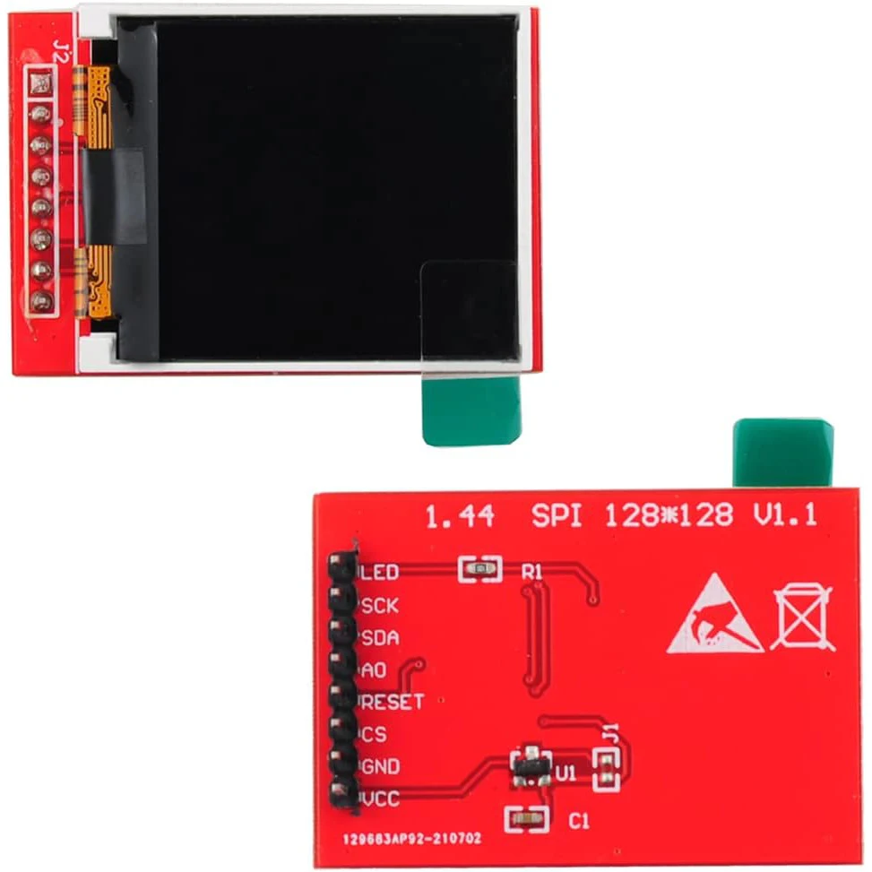 1,44 Zoll SPI TFT LCD Display Modul 128x128 ST7735S 5V/3,3V 11 Pin Version für Arduino U NO Mega-2560