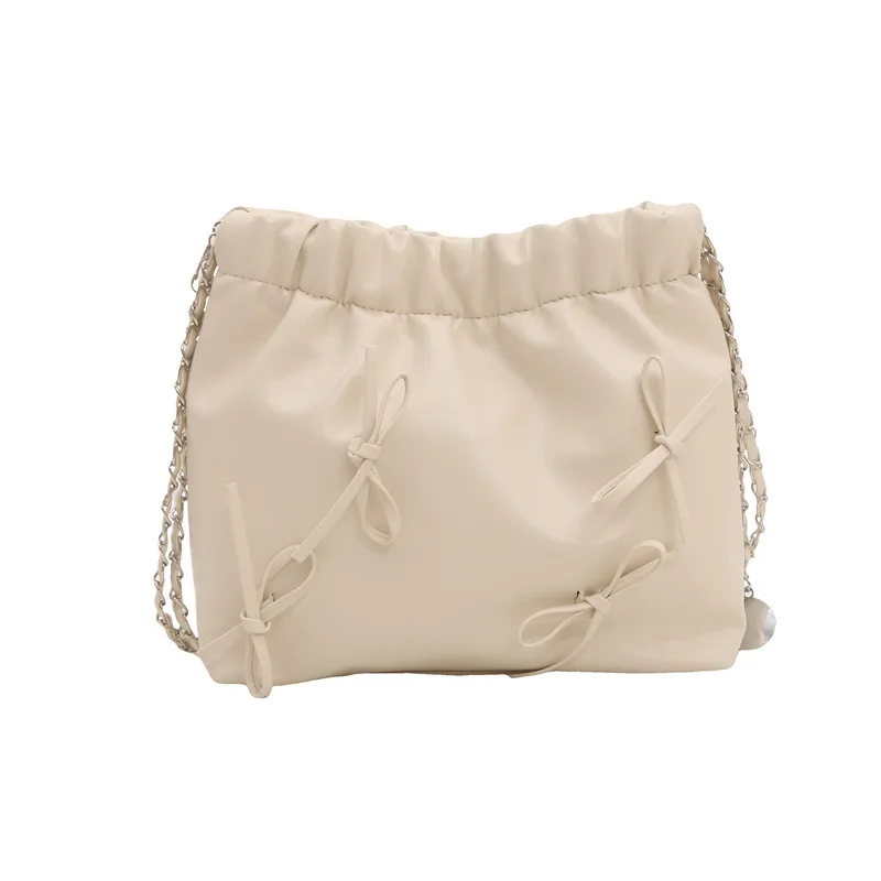 

Butterfly knot small fragrant style armpit bag, women's summer simple bucket bag, fashionable crossbody bag