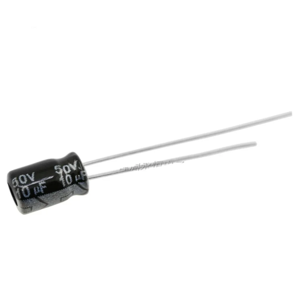 50PCS 50V10UF Aluminum Electrolytic Capacitor 10uf 50v Volume: 5*11mm 5X7