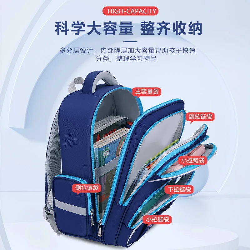 2025 New Children's Schoolbags for Boys and Girls, Large-Capacity, Burden-Reducing, Spine-Protecting Backpacks