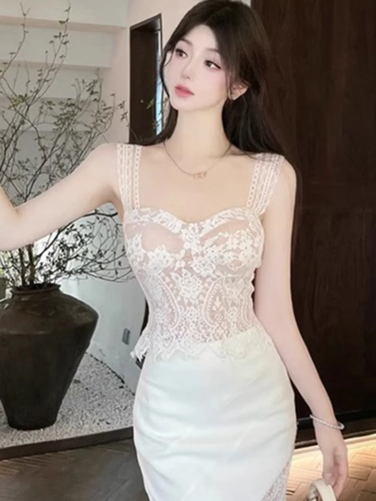 صدرية نسائية صغيرة الحجم من الدانتيل من بيور ديزاير مع وسادة صدر وظهر جميل وحمالة صدر قطعة واحدة ملابس داخلية مثيرة وقميص أسا...