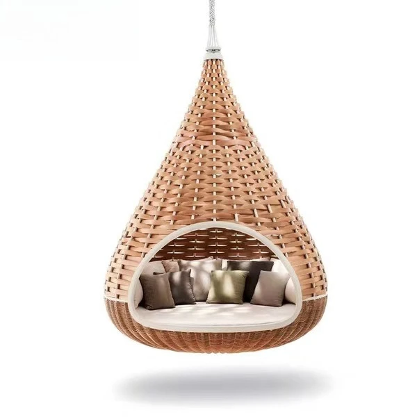 Outdoor-Rattan-Hängematte, Internet-Promi-Sofa, Villa, Hotel, Innenhof, Vogelnest, Hängesessel, Gartenbett