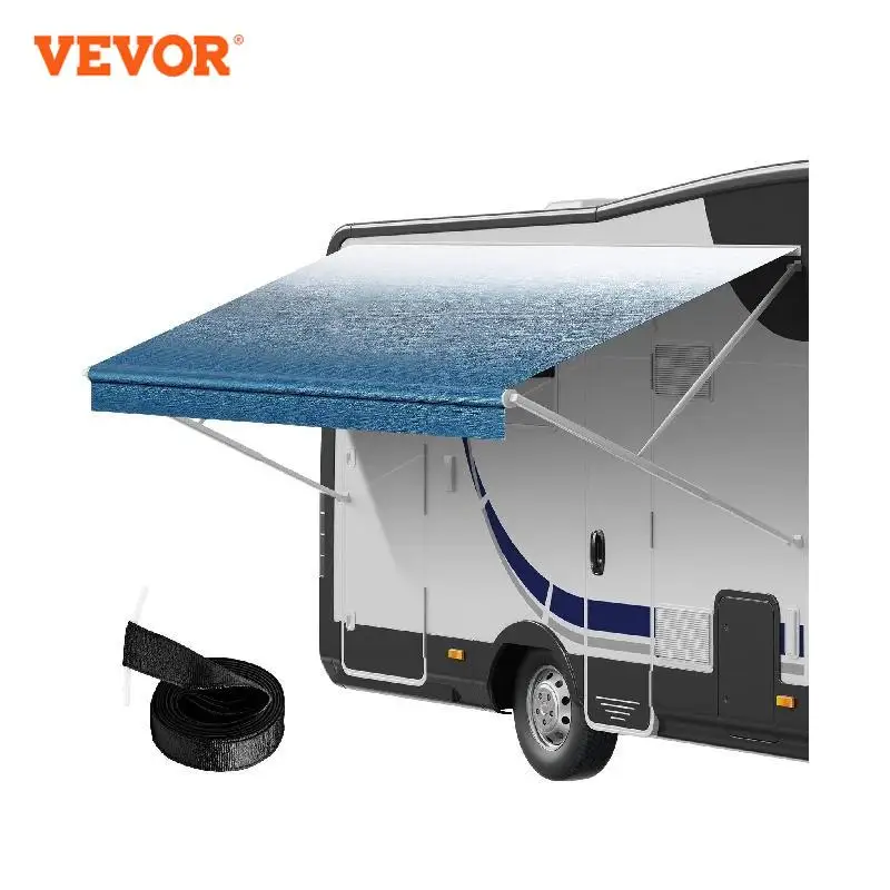 

VEVOR RV Awning Fabric Replacement, 18'2" Fabric Length for 19' Awning, Heavy Duty 3-Ply 16oz PVC Camper Awn, UV Protection