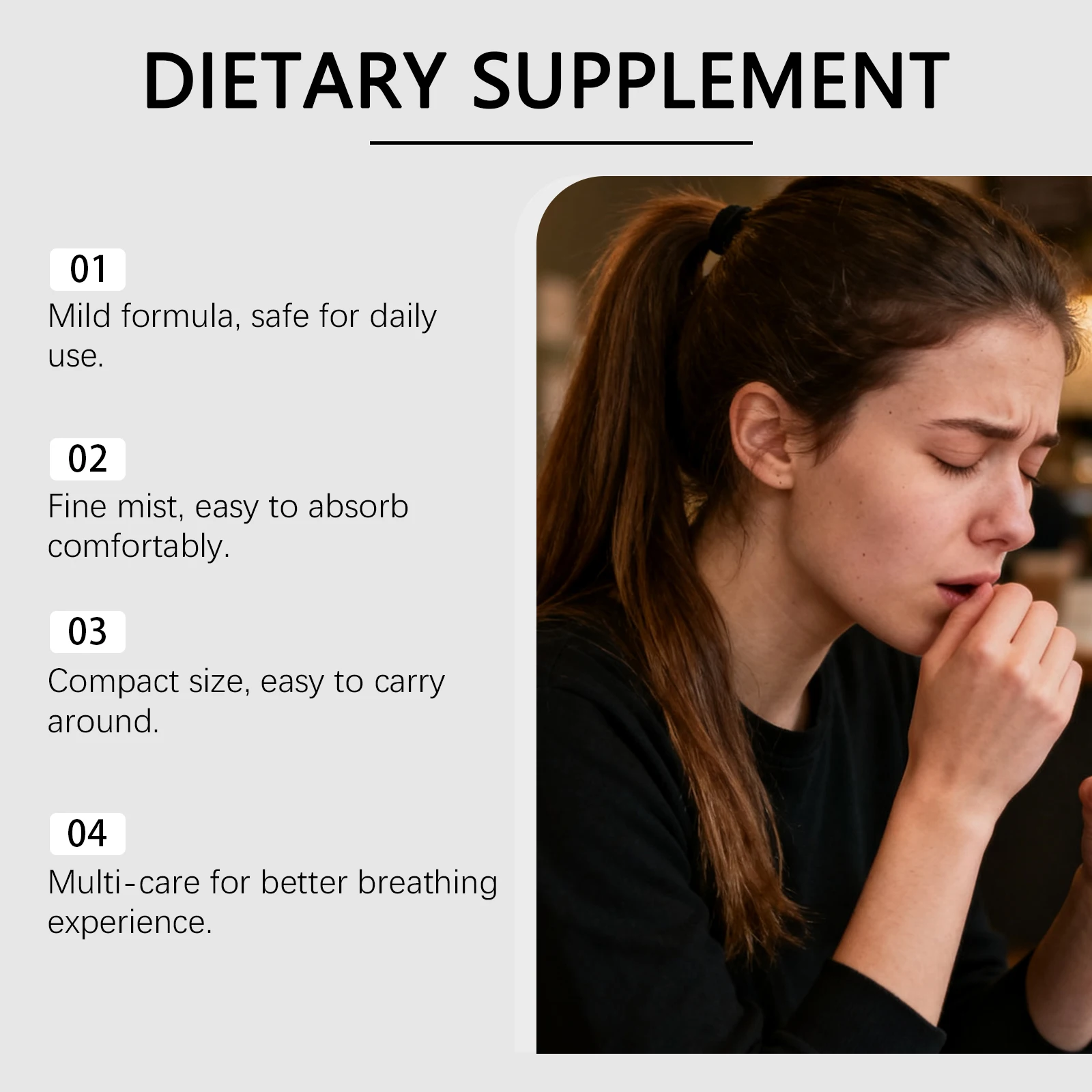 Herbal Lung Cleansing Spray Relieves Shortness of Breath Health Support Improve Breathing Lung Care Long-Lasting Deep Nourishing
