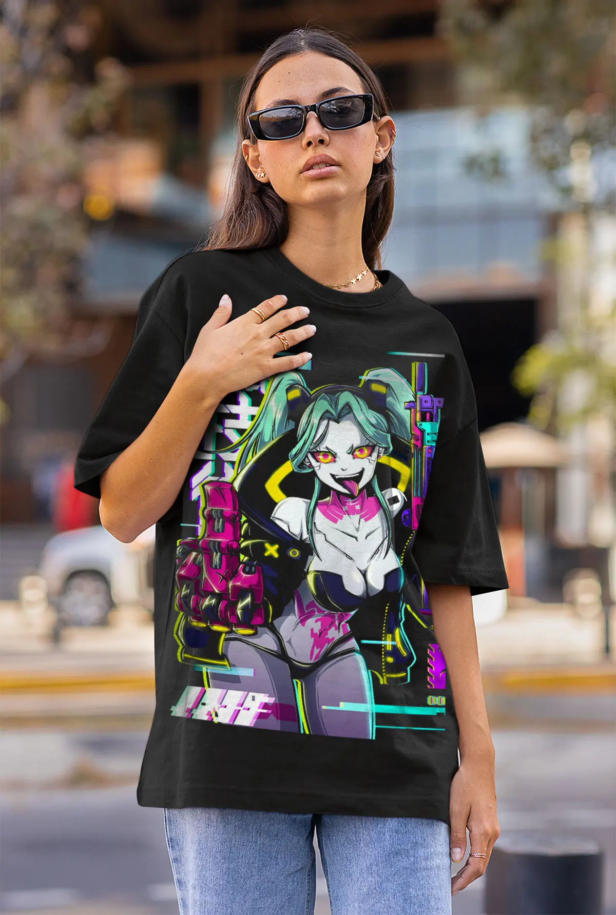 Cyber Edgerunners T-Shirt Anime Edge Runner Manga Gift Graphic Tee All Size