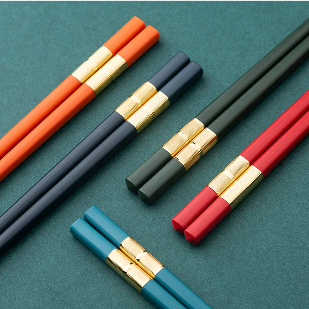 

Anti-Slip Chopsticks Reusable Non-Slip High Temp Resistant No Deformation Japanese Style Home Hotel Travel for Family