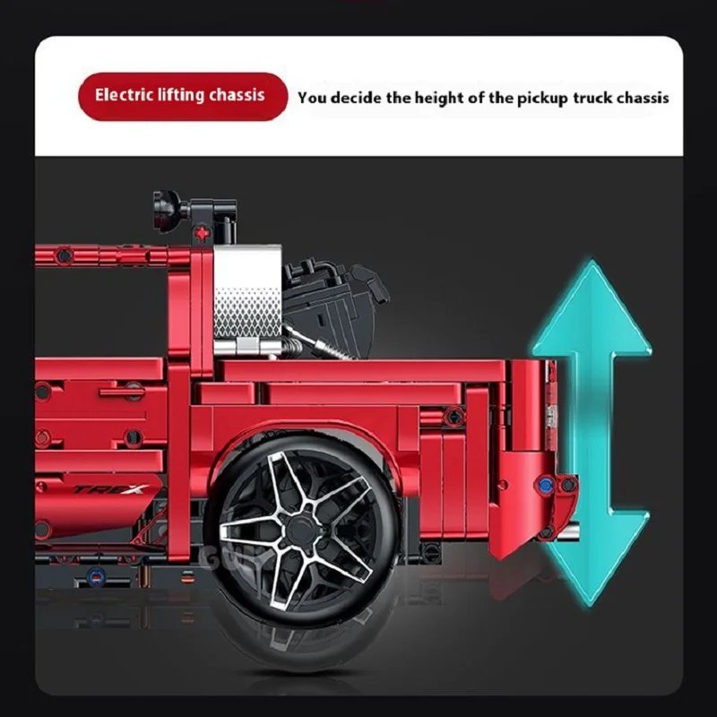 Meilleur vendeur10633 MOC technique RC SUV blocs de construction modèle pick-up briques assemblage jouets pour enfants coffrets cadeaux de noël