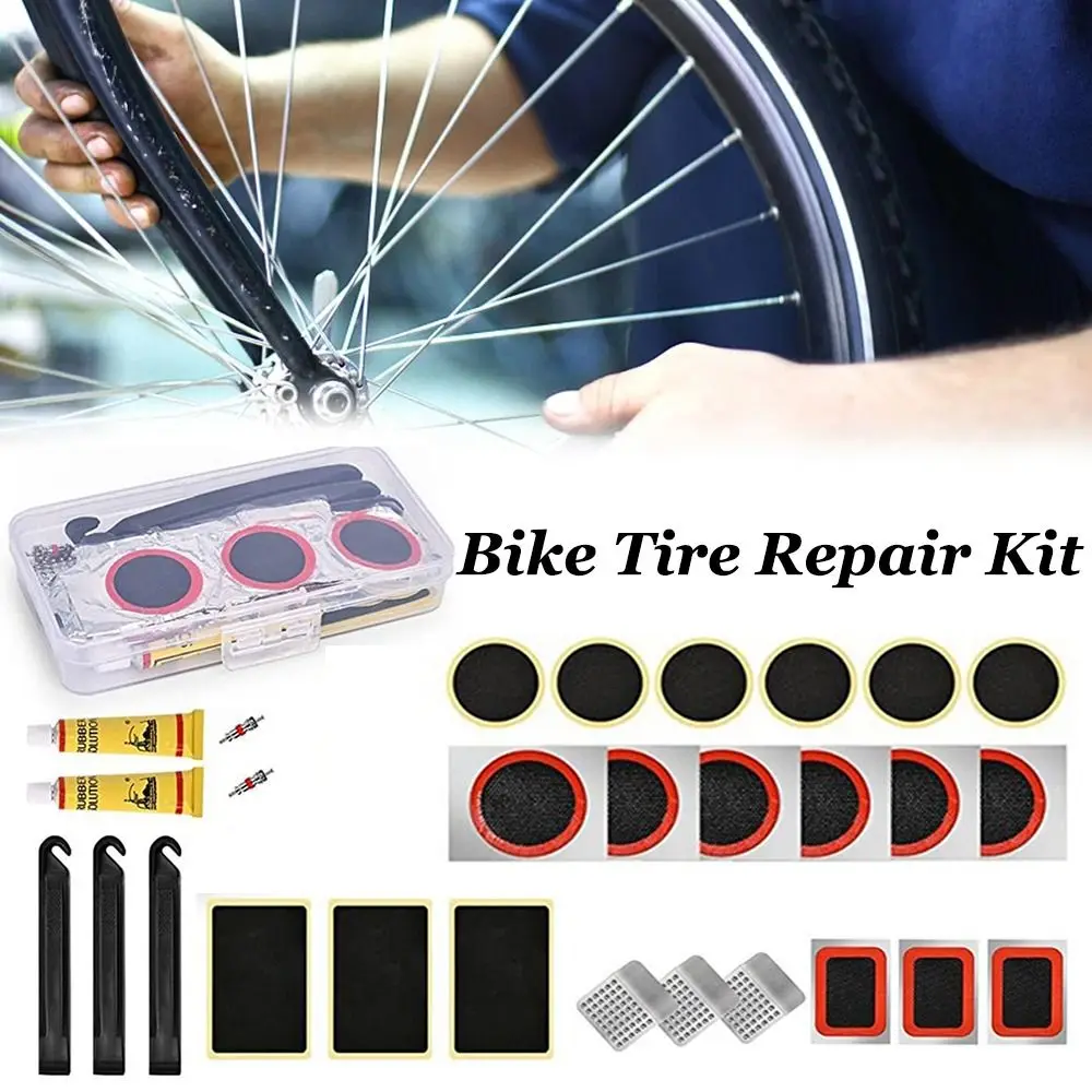 Vulcanizing Patches Bike Tire Repair Kit Metal Rasp MTB Road Mountain Bicycle Inner Tube Puncture Patch Motorcycle Cycling