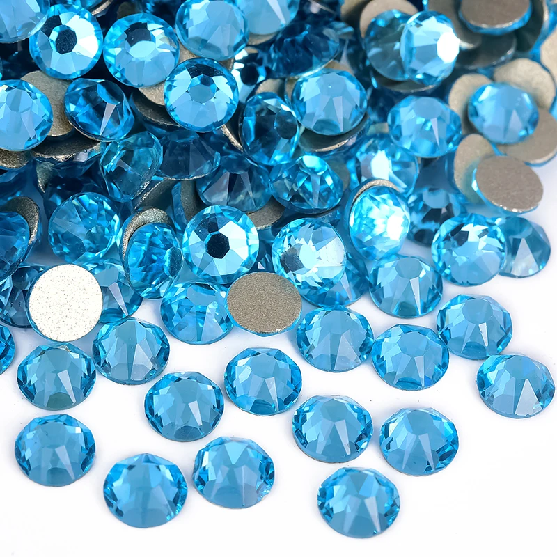 Billow Großhandel 2088 Glitzer-Saphirglas, 16 Schnitte, nicht Hotfix-Strasssteine, zum Aufkleben, für DIY-Nagelkunst-Dekorationen – Detail 5