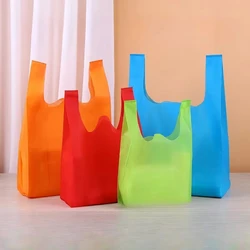 100 Pieces Shopping Tote Bag Custom Printed Logo Gift Non Woven Bag Items Businesses Customizable LOGO Reusable Bag