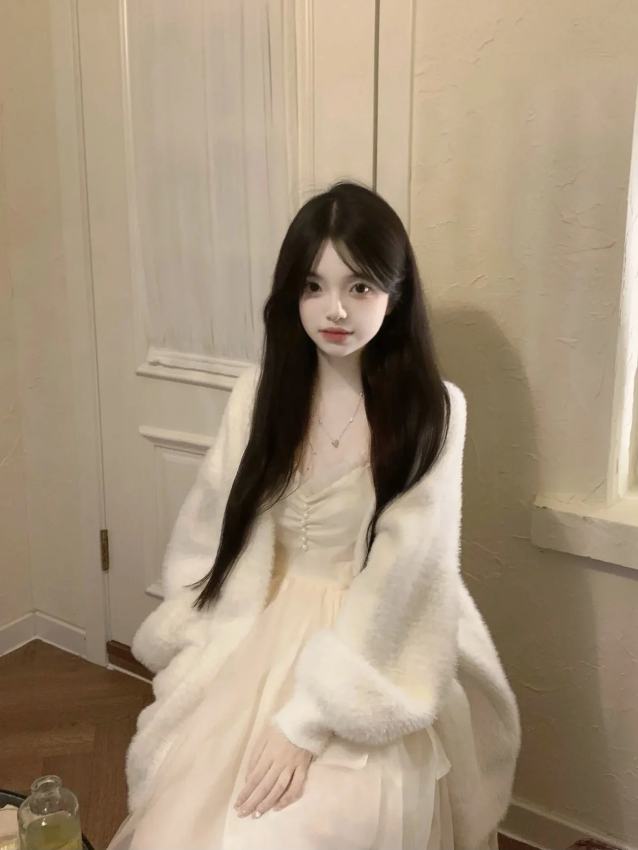 Frauen Lose Gestrickte Faux Nerz Pullover Mantel Herbst Winter Flauschigen Ins Sle Koreanische Version Neue 2025, Warme V Ne lange Sve