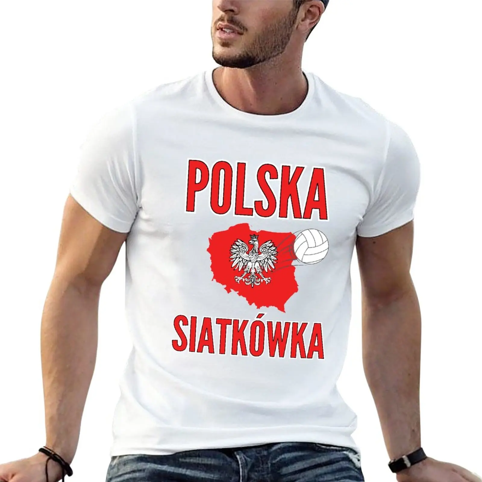 

New Volleyball player - Poland T-Shirt plain t-shirt quick drying t-shirt mens white t shirts