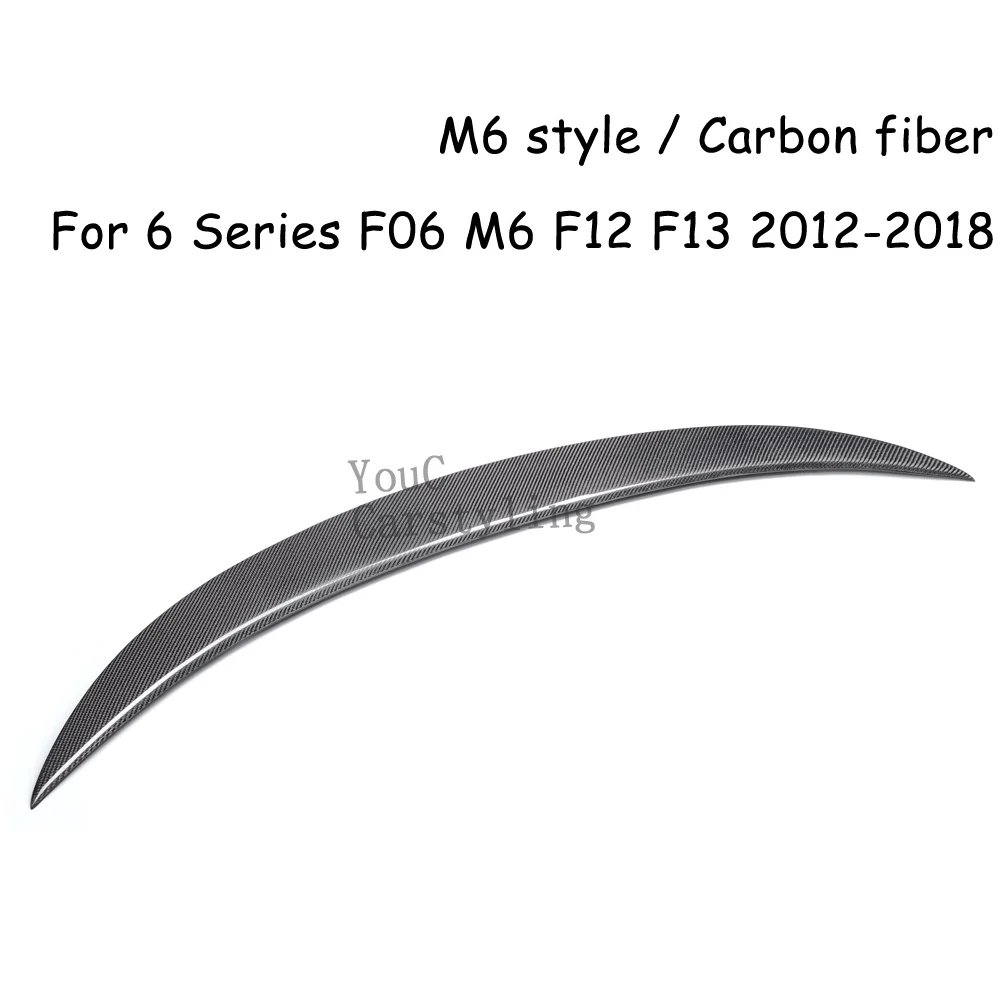 F06 M6 Style Carbon Fiber Rear Spoiler Wing  For BMW 6 Series F06 4-Door Sedan Trunk Lid 2012-2018 640i 650i