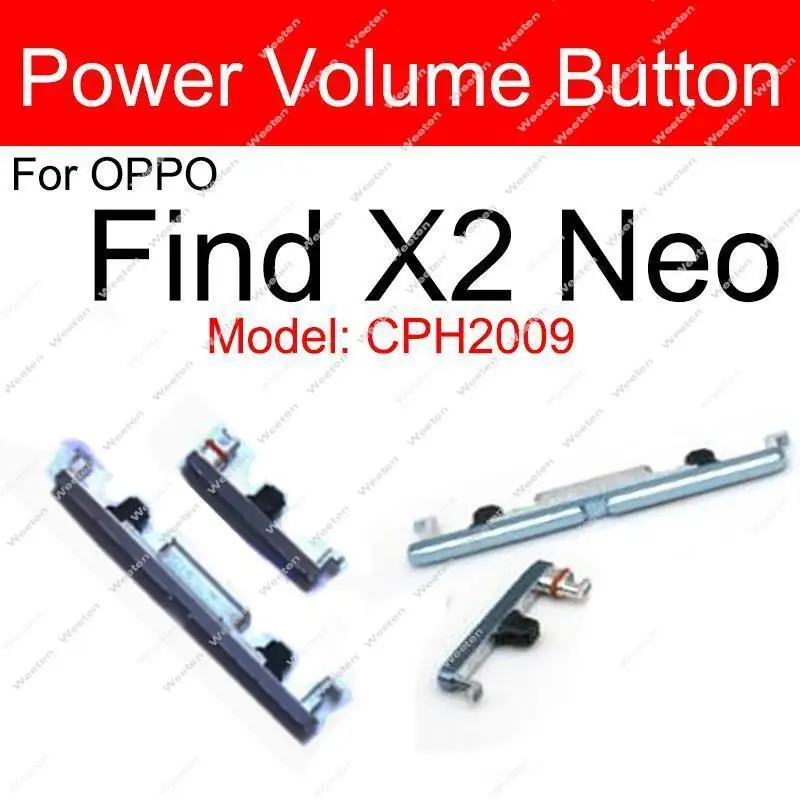 For OPPO Find X X2 Pro X2 Lite X2 Neo On OFF Power Volume Buttons Side Keys Flex Cable Parts