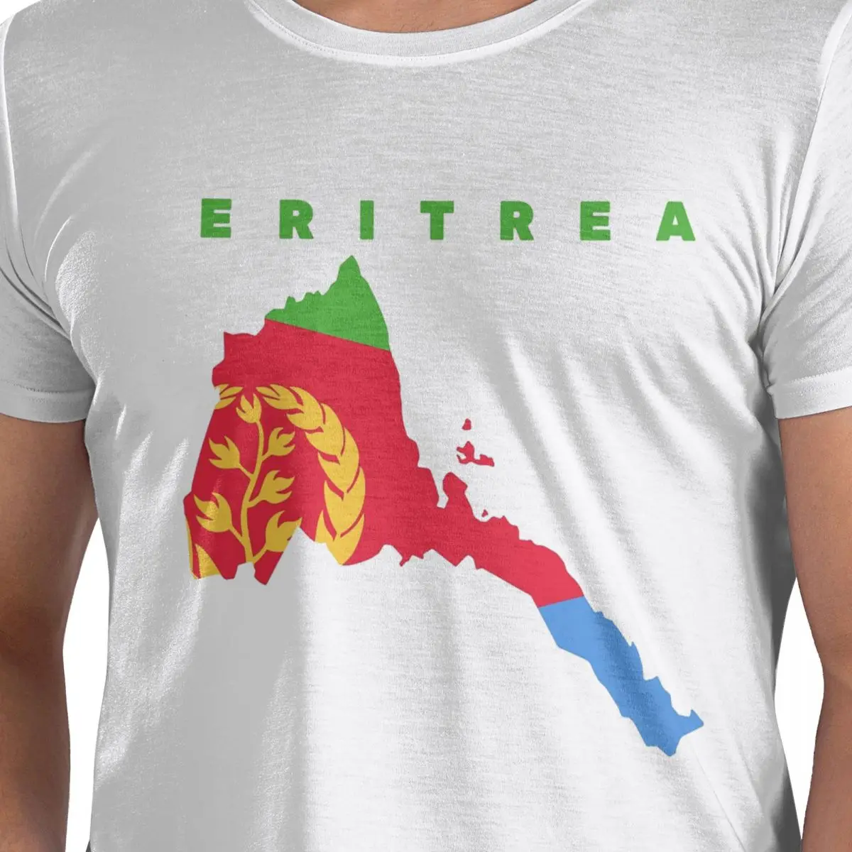 

Футболка из 100% хлопка с флагом Эритреи, мужские модные футболки, мужские футболки с круглым вырезом и коротким рукавом, S-6XL