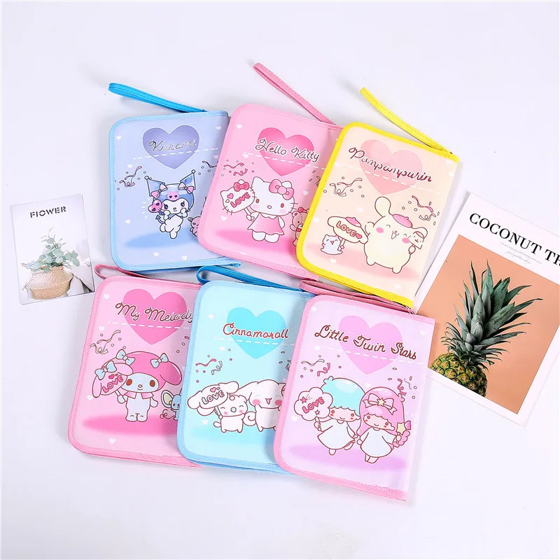 

Sanrio Hellokitty Mymelody Kuromi Keroppi Purin Cinnamoroll Maru Cartoon Series Document Bag Passport Bag Card Bag Storage Bag