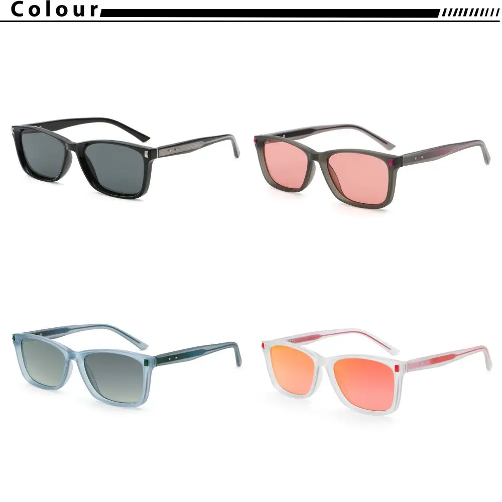 CATERSIDE Modische Herren-Sonnenbrille Hochwertige PC-Quadratrahmen-Verlaufsgläser Damen-Outdoor-Fahrbrille Dekorative Brille – Detail 1