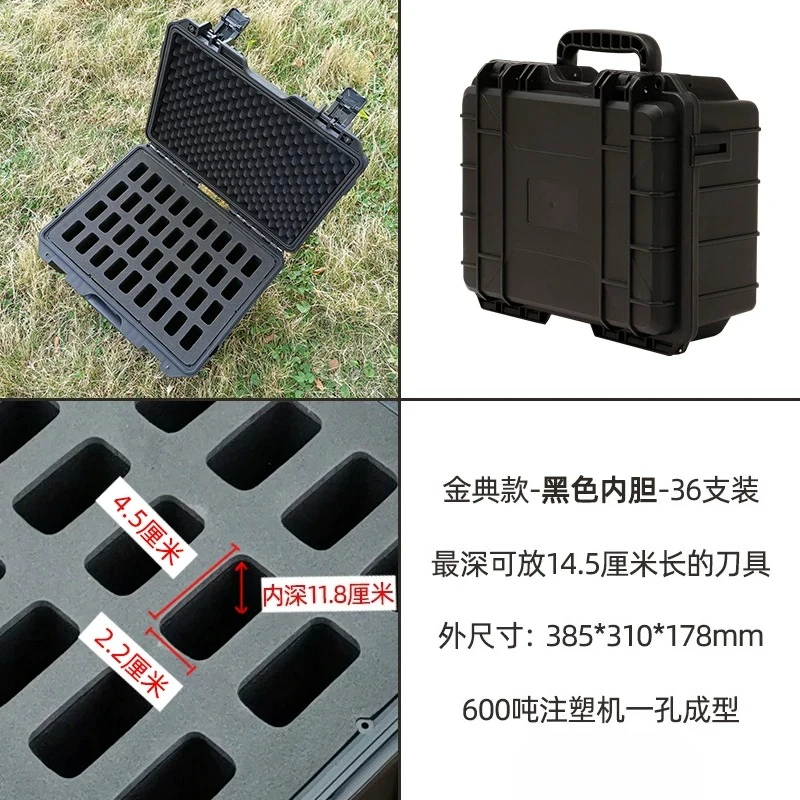 Storage Box Portable Folding Knife Storage Box 12 24  Grid Outdoor Toolbox Waterproof