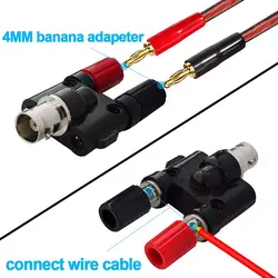 2 PCS BNC Female or Male To Dual Banana Female Socket Binding Post RF Coax Splitter Adapter Connector for HF Radio Antennas