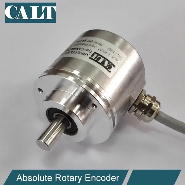Em estoque: Encoder rotativo absoluto multi-giro CALT 14 bits RS485 Modbus RTU CAX60