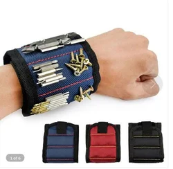 Woodworking Magnetic Wristband Portable Tool Bag Electrician Wrist Tool Belt Screws Nails Drill Bits Holder Repair Tools