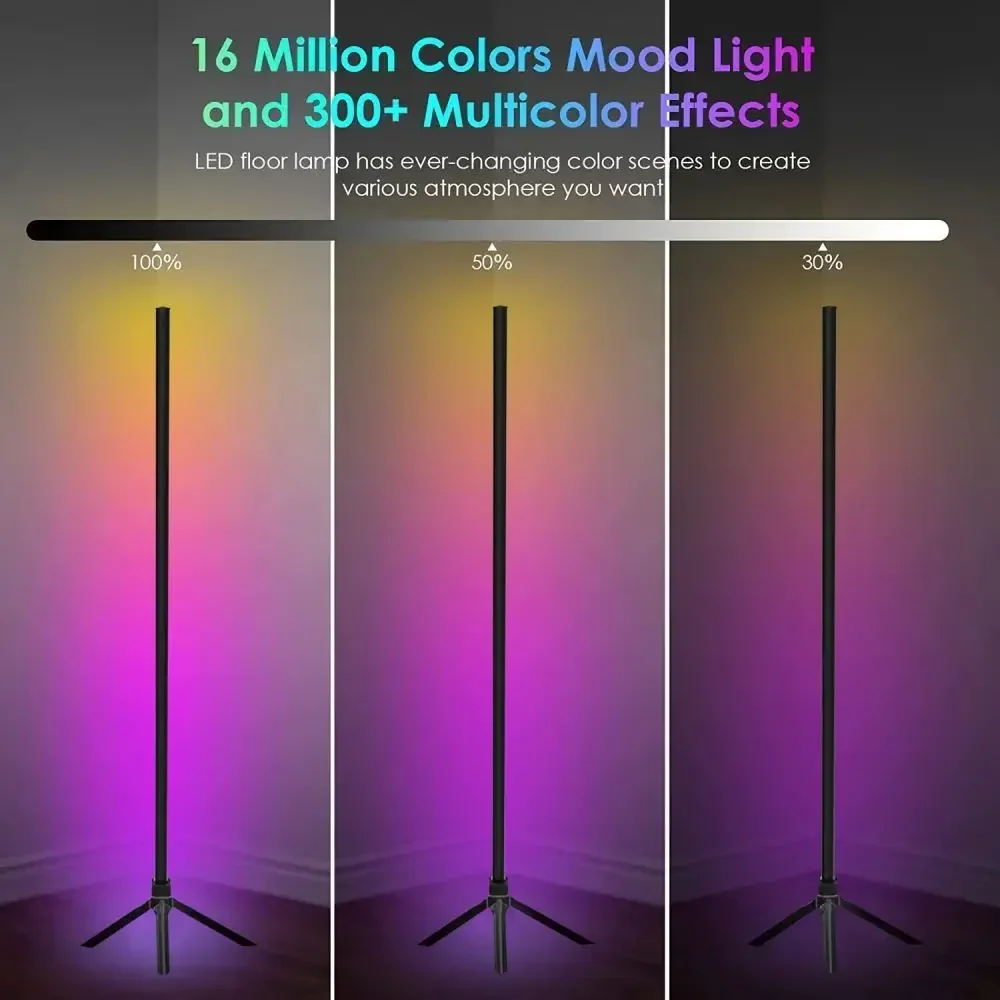 

Rgb Photographic Lighting Bright Standing Lamp Standard Room Decor Corner Bedside Lamp Mood Light Home and Decoration Interior