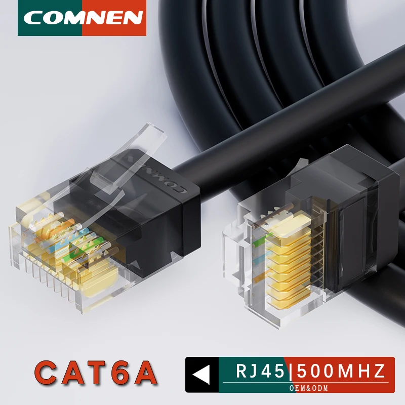 Cabo de remendo curto preto da rede da bota de utp para o cabo do roteador do portátil cabo de remendo rj45 dos conectores dos ethernet do cabo de remendo de comnen cat6a