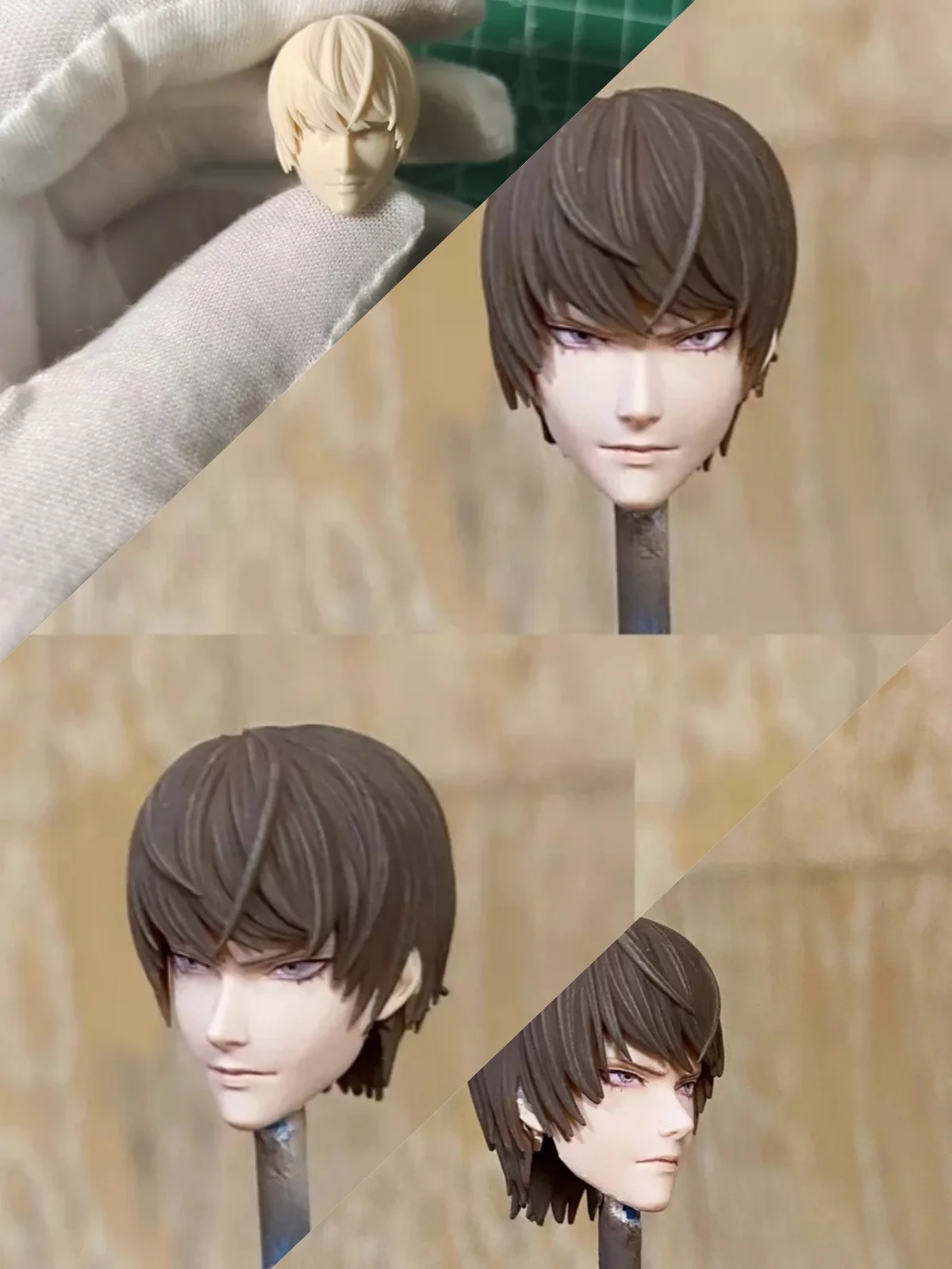 【30days Made】1/12 Scale Male Soldier Genius Elite L Kira Unpainted Painted Head Carving Accessories Fit 6''Action Figure Toys