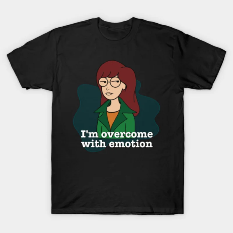 0331 Retro Sick sad world Daria tv show Gift t shirt 90s Nostalgia cartoon MTV Graphic Clothes 100% cotton Y2K clothing