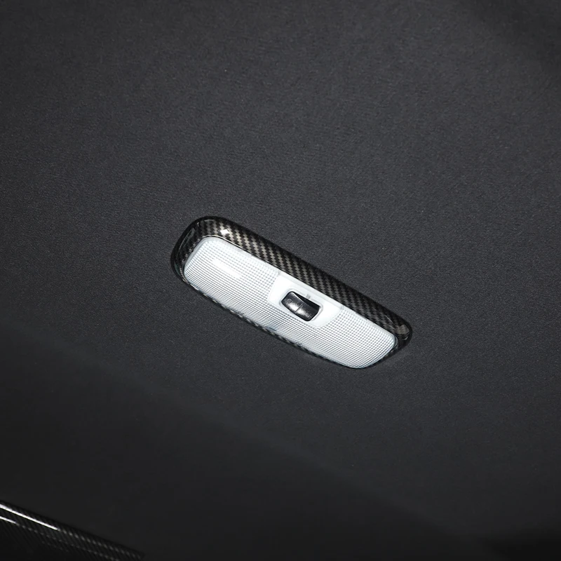 ABS Carbon Fiber For Ford Ranger Wildtrak 2015-2021 Car Front Rear Reading Light Lamp Cover Trim Frame Sticker Car Accessories