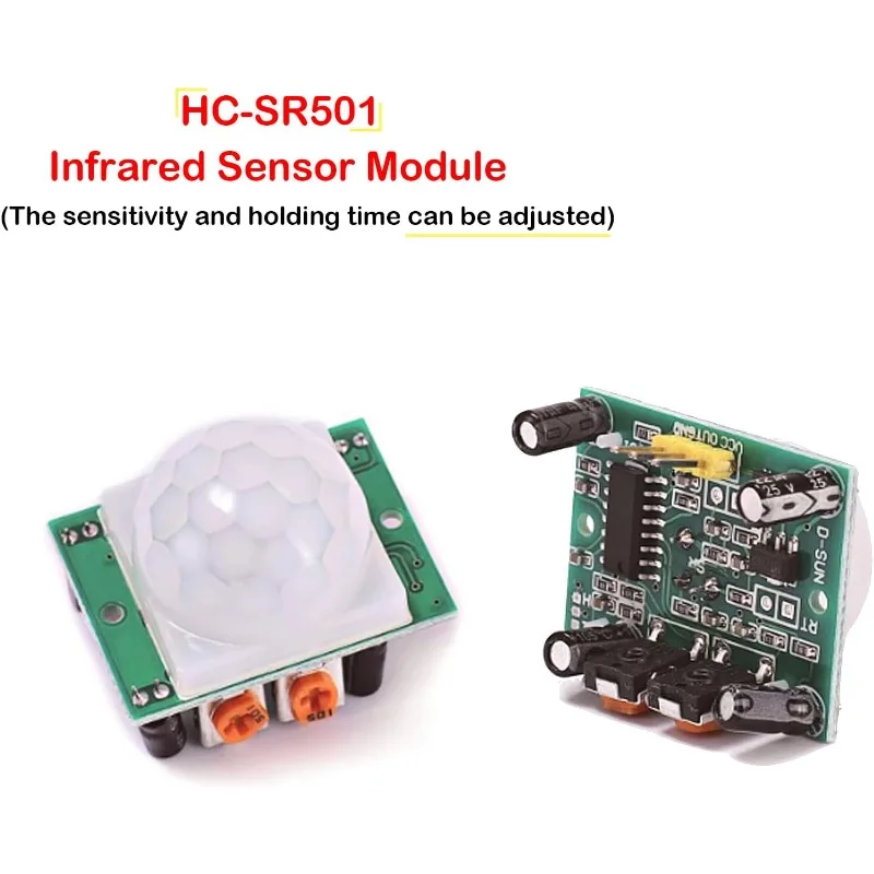 5Pcs HC-SR501 Adjust IR Pyroelectric Infrared PIR Motion Sensor Detector Module for Arduino for Raspberry Pi Kits