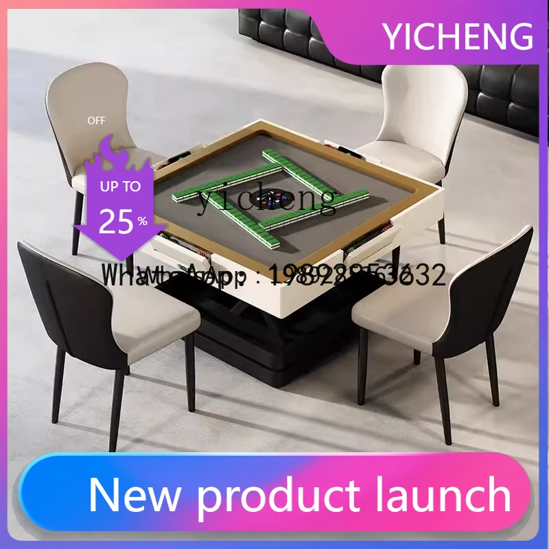 MZJ   simple antique lift mahjong machine coffee table home living room mahjong table home decor