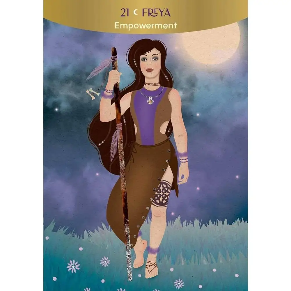 

10.4*7.3cm Moon Goddess Oracle 36 Cards Also Feature Crystals, Colors, Mantras, Favored Moon Cycles, and Plant Medicines