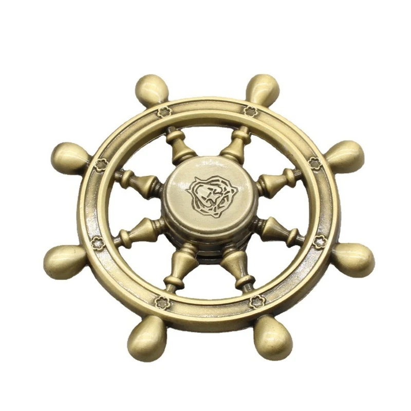เรือโจรสลัดหางเสือ Mini Fidget Spinner Roller Hand Spinning Top Tip Gyro EDC โลหะบรรเทาความเครียดลดของเล่น Antistresse