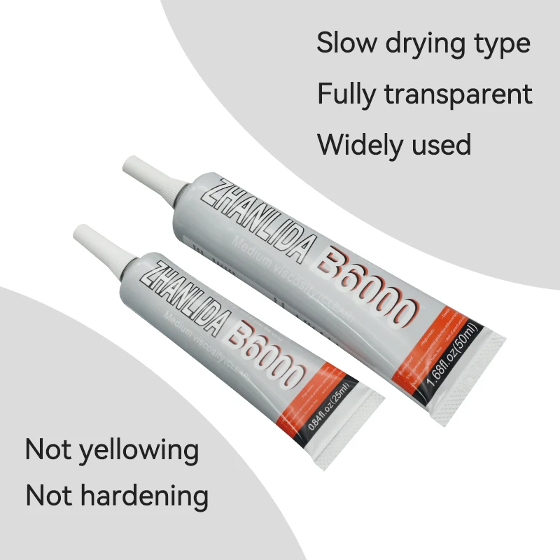 B6000 25/50/110ML Glue Adhesive With Precision Applicator Tip Soft Transparent Jewelry Gemstone Rhinestone Powerful DIY Glue Pen